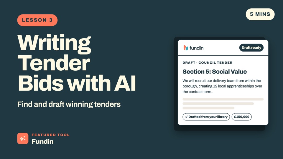 Lesson 3: Writing tender bids with AI